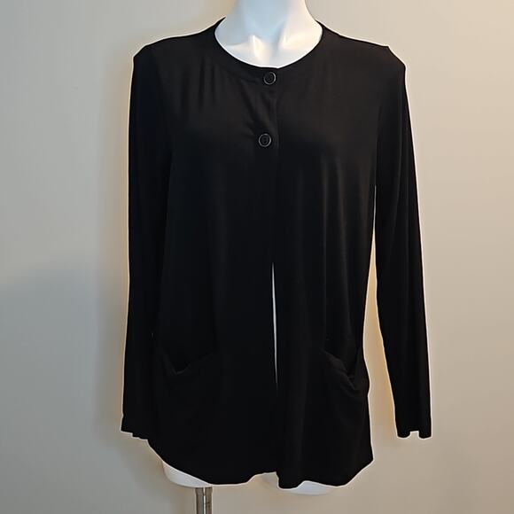 J. Jill Sweaters - J. Jill Wearever Collection Black Cardigan Knit Sweater Women's Small 2-Button